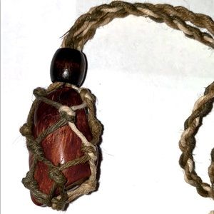 ✨Natural Multi-Earth Color Hemp Crystal Cage Necklaces•Handmade✨